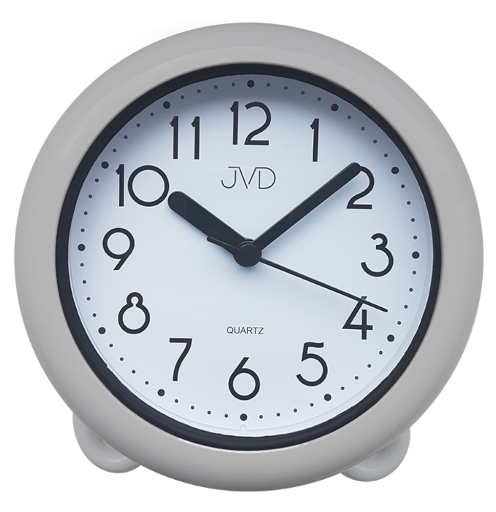Koupelnové hodiny JVD stříbrné SH018.1