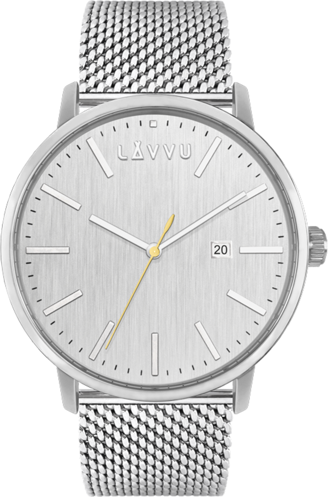 Stříbrné pánské hodinky LAVVU COPENHAGEN MESH