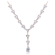 MINET Luxusní rose gold stříbrný náhrdelník se zirkony Ag 925/1000 16,35g