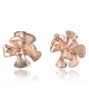 MINET Decentní rose gold stříbrné náušnice kytičky