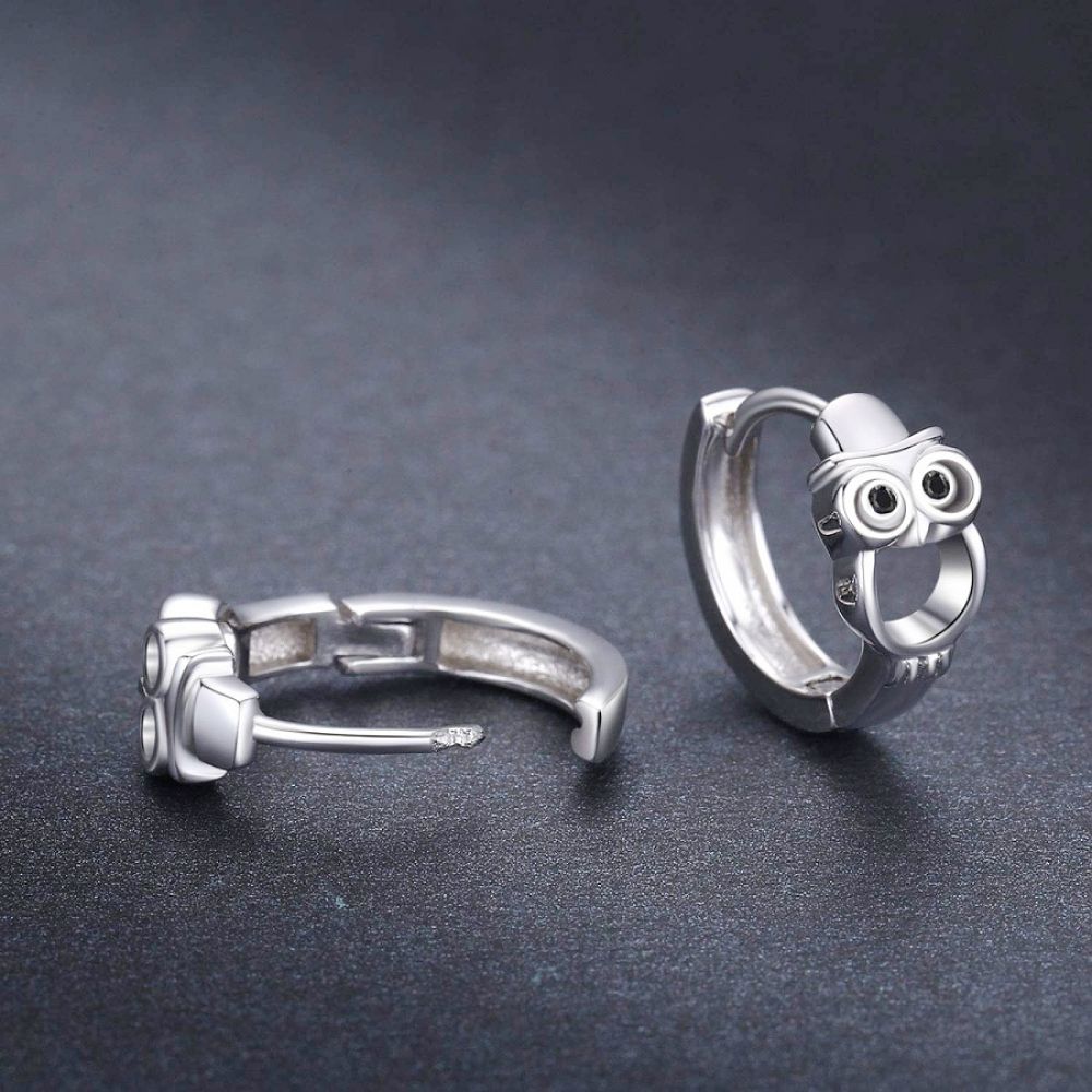 Stříbrné náušnice sovičky