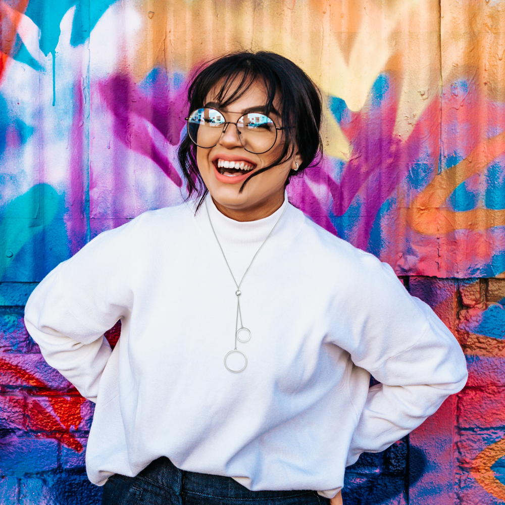 Stahovací stříbrný náhrdelník MINET KROUŽKY