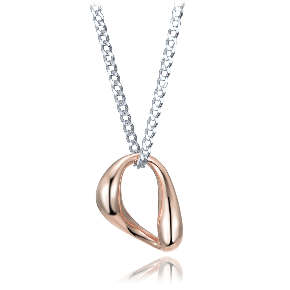 MINET Elegantní dvoubarevný stříbrný náhrdelník Ag 925/1000 11,90g