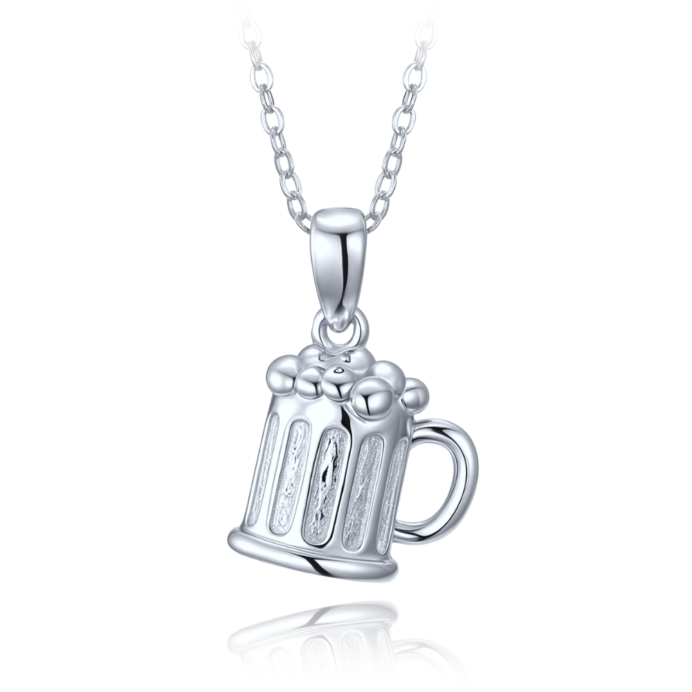 MINET Stříbrný náhrdelník pivo