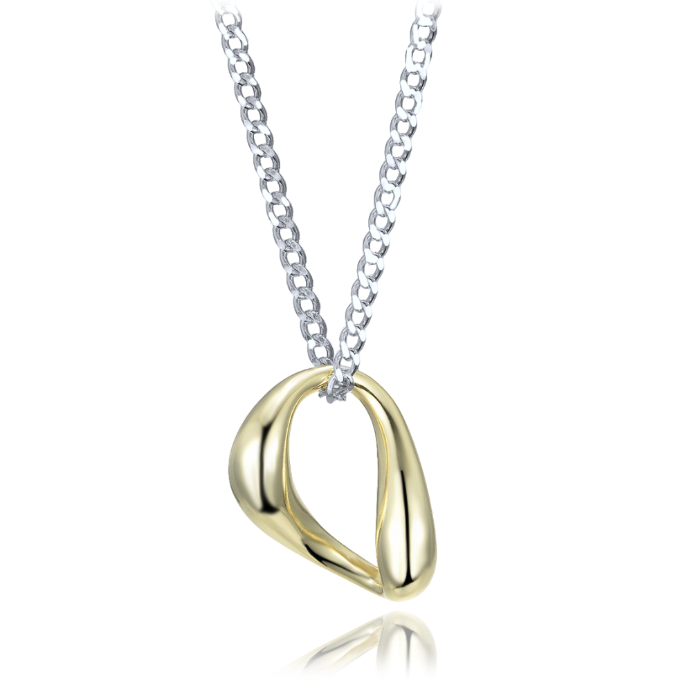 MINET Elegantní dvoubarevný stříbrný náhrdelník Ag 925/1000 11,95g