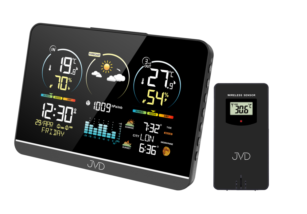 Rádiem řízená meteorologická stanice JVD RB3408
