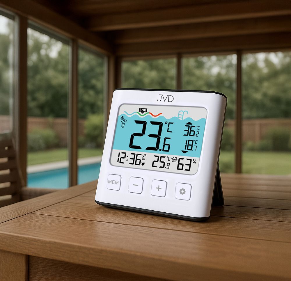 Teploměr s venkovním čidlem JVD T777
