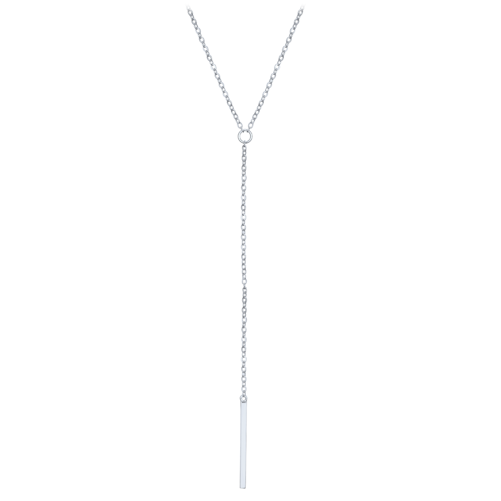 MINET Elegantní stříbrný náhrdelník tyčka