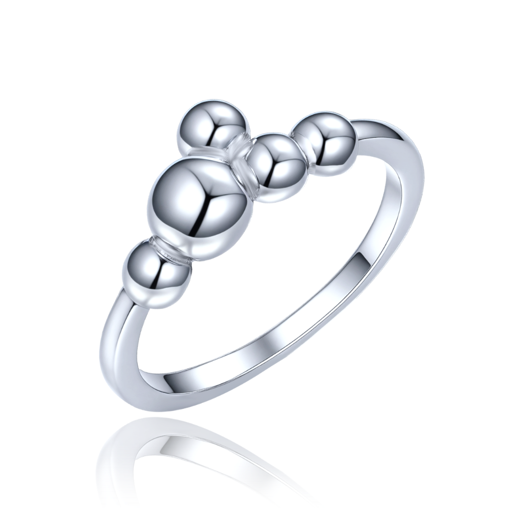 MINET Elegantní stříbrný prsten s kuličkami vel. 53