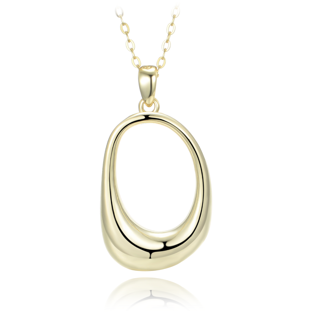 MINET Moderní pozlacený stříbrný náhrdelník