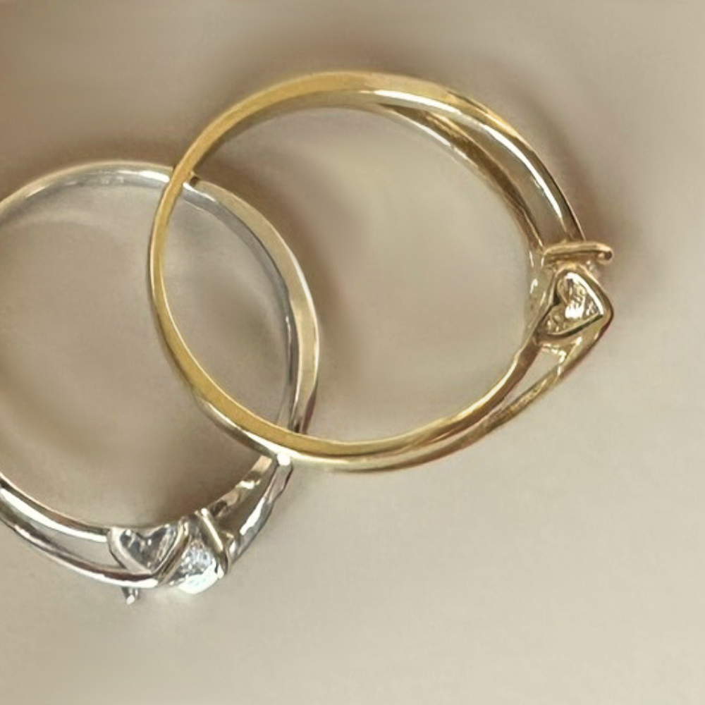 MINET Zlatý zásnubní prsten s bílým zirkonem Au 585/1000 vel. 50 - 1,70g