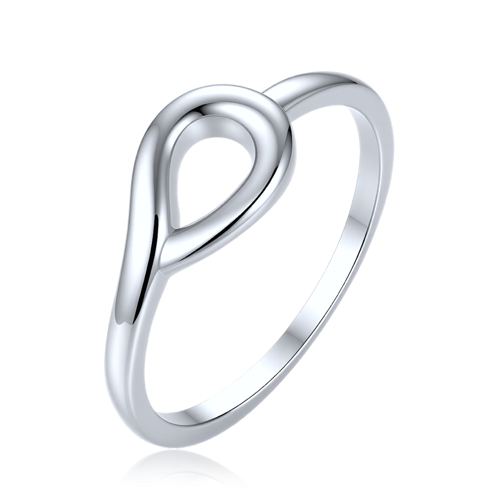 MINET Elegantní zvlněný stříbrný prsten vel. 60