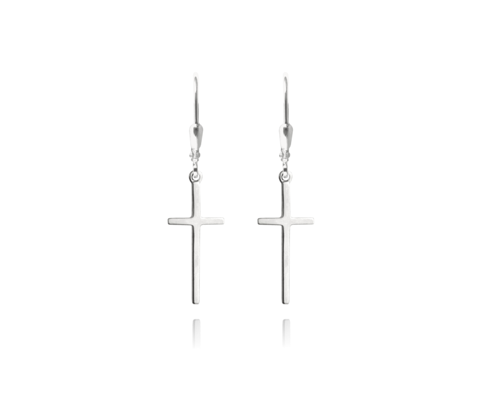 Stříbrné náušnice MINET KŘÍŽE