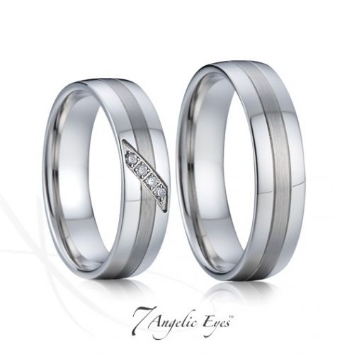 Snubní prsteny ocelové 004 - Charles a Diana