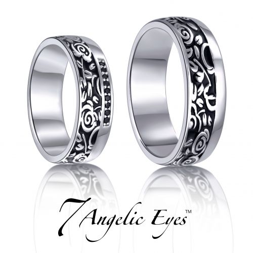 Stříbrné snubní prsteny 043 Ashton a Mila