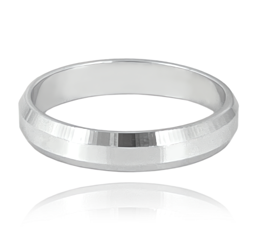 MINET+ Stříbrný snubní prsten 4.5 mm - vel. 57