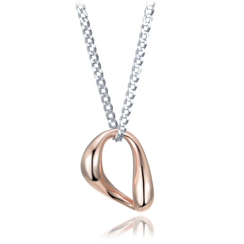 MINET Elegantní dvoubarevný stříbrný náhrdelník Ag 925/1000 11,90g