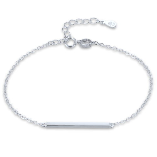 MINET Elegantní stříbrný náramek tyčka