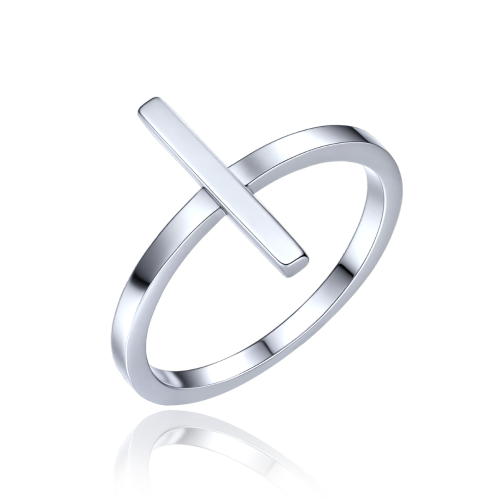 MINET Elegantní stříbrný prsten s tyčkou vel. 59