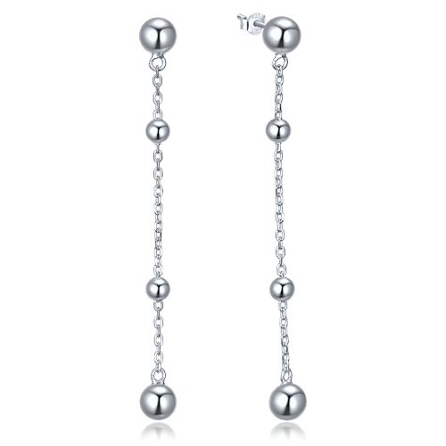 MINET Elegantní stříbrné náušnice s kuličkami