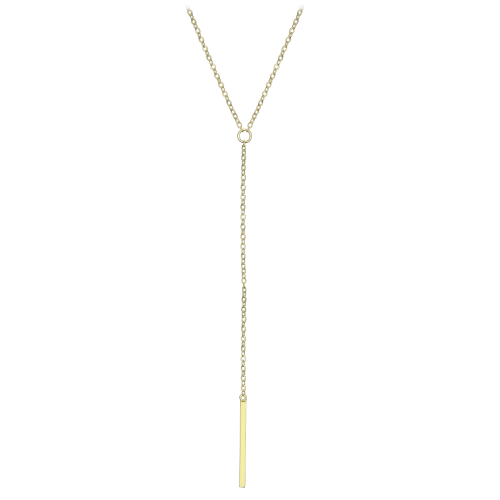 MINET Elegantní pozlacený stříbrný náhrdelník tyčka