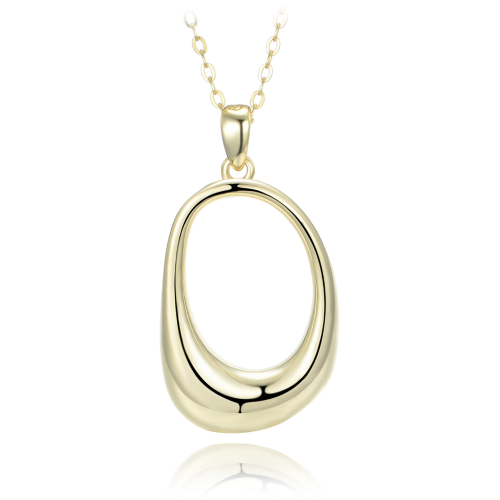 MINET Moderní pozlacený stříbrný náhrdelník