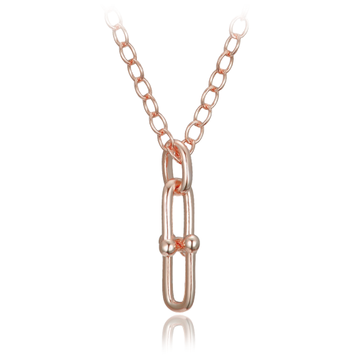 MINET Moderní pozlacený stříbrný náhrdelník