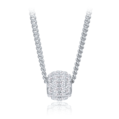 MINET Elegantní stříbrný náhrdelník se zirkonem