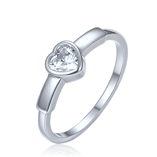 MINET Decentní stříbrný prsten srdce vel. 54