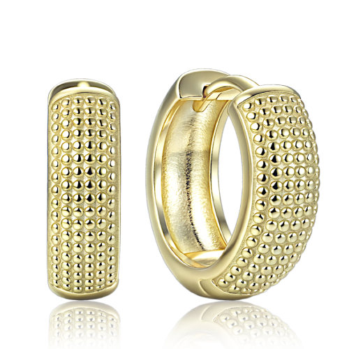 MINET Elegantní pozlacené stříbrné náušnice