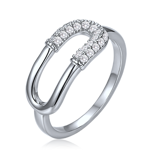 MINET Luxusní stříbrný prsten se zirkonem vel. 57