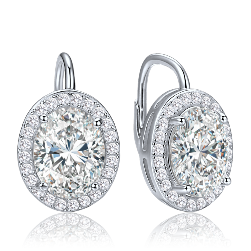 MINET Luxusní stříbrné náušnice se zirkony