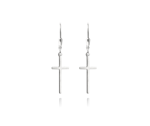 Stříbrné náušnice MINET KŘÍŽE