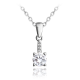 MINET Elegantní stříbrný náhrdelník s bílým zirkonem