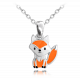 MINET X CLOCKODILE Dětský stříbrný náhrdelník LIŠKA
