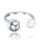 MINET Stříbrný prsten s perlou vel. 59