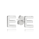 MINET Stříbrné náušnice písmeno "E"