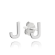 MINET Stříbrné náušnice písmeno "J"