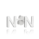 MINET Stříbrné náušnice písmeno "N"
