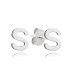 MINET Stříbrné náušnice písmeno "S"