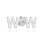 MINET Stříbrné náušnice písmeno "W"