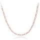 MINET Rose gold elegantní stříbrný náhrdelník s bílými zirkony 