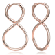 MINET Moderní Rosegold stříbrné náušnice 