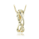MINET Pozlacený broušený stříbrný náhrdelník