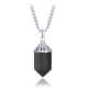 MINET Luxusní stříbrný náhrdelník obsidián