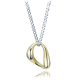 MINET Elegantní dvoubarevný stříbrný náhrdelník Ag 925/1000 11,95g