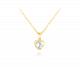 Pozlacený stříbrný náhrdelník MINET SRDÍČKA s bílým zirkonem